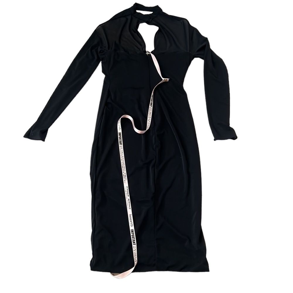 SOLD NWT House of CB Milarose Black Long Sleeve Corset Midi Dress Large Reg $239 - Picture 6 of 11